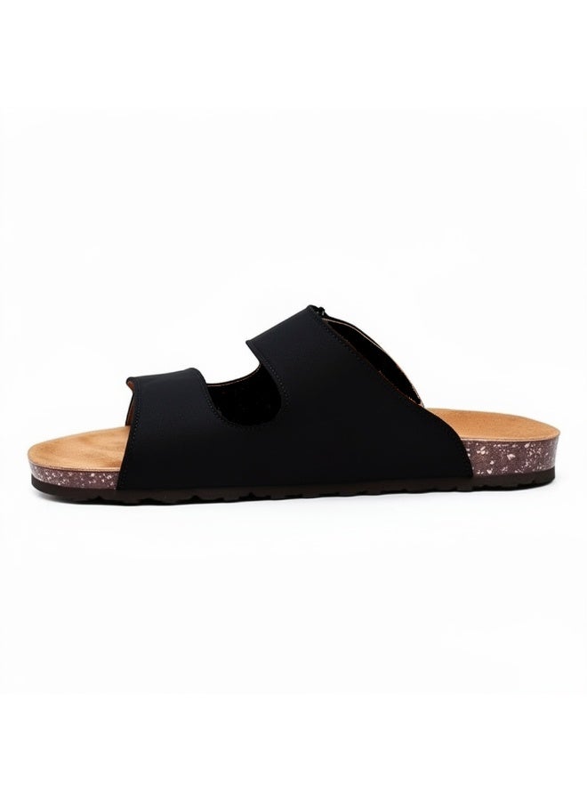 Stylish men's slippers with a modern and comfortable design – genuine leather and non-slip orthopedic sole, available in various sizes and colors. - Image 2